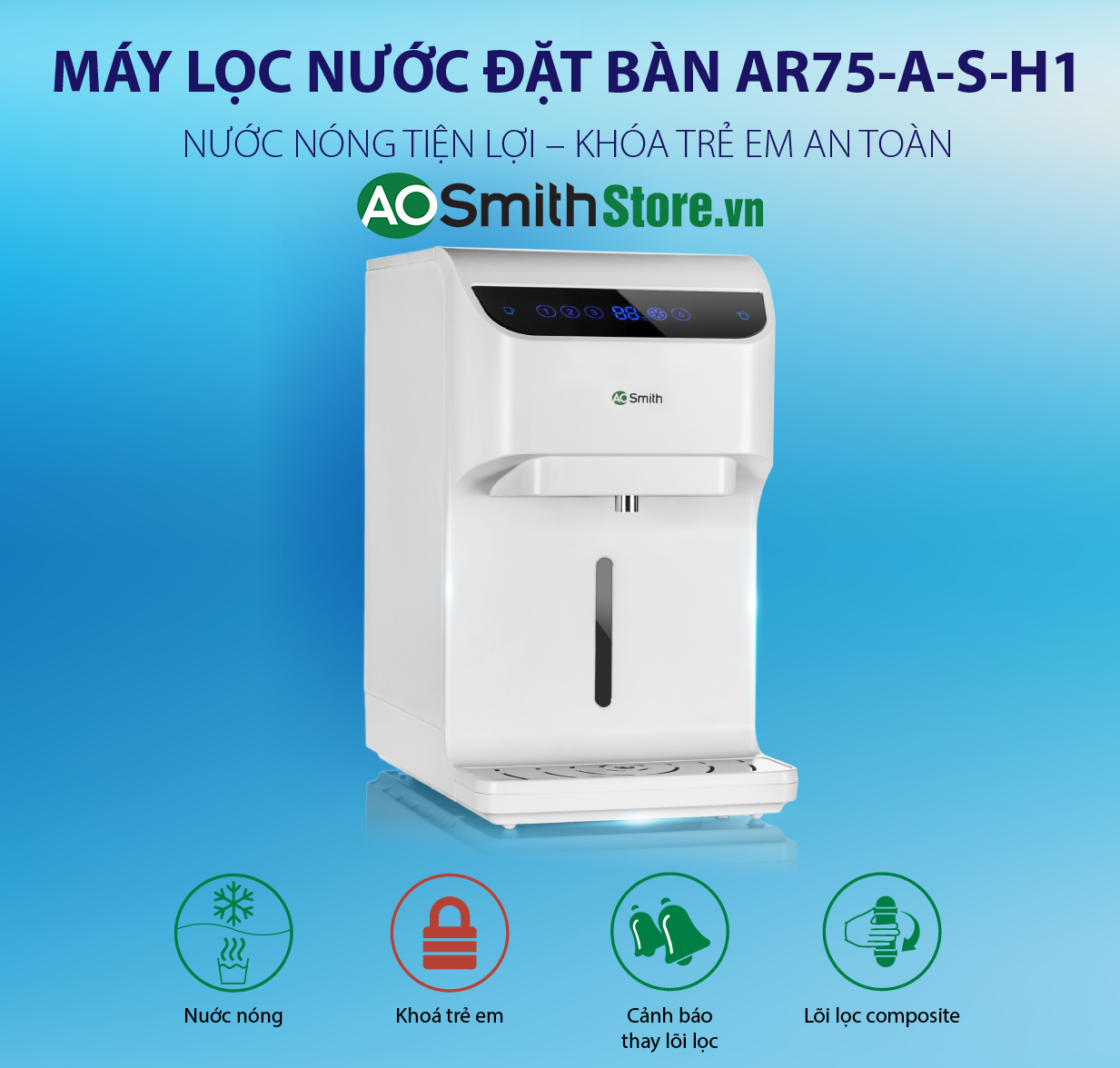 Máy lọc nước Aosmith AR75-A-S-H1