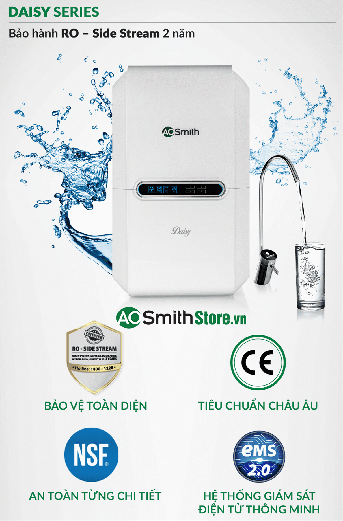 Máy Lọc Nước Aosmith Daisy Plus