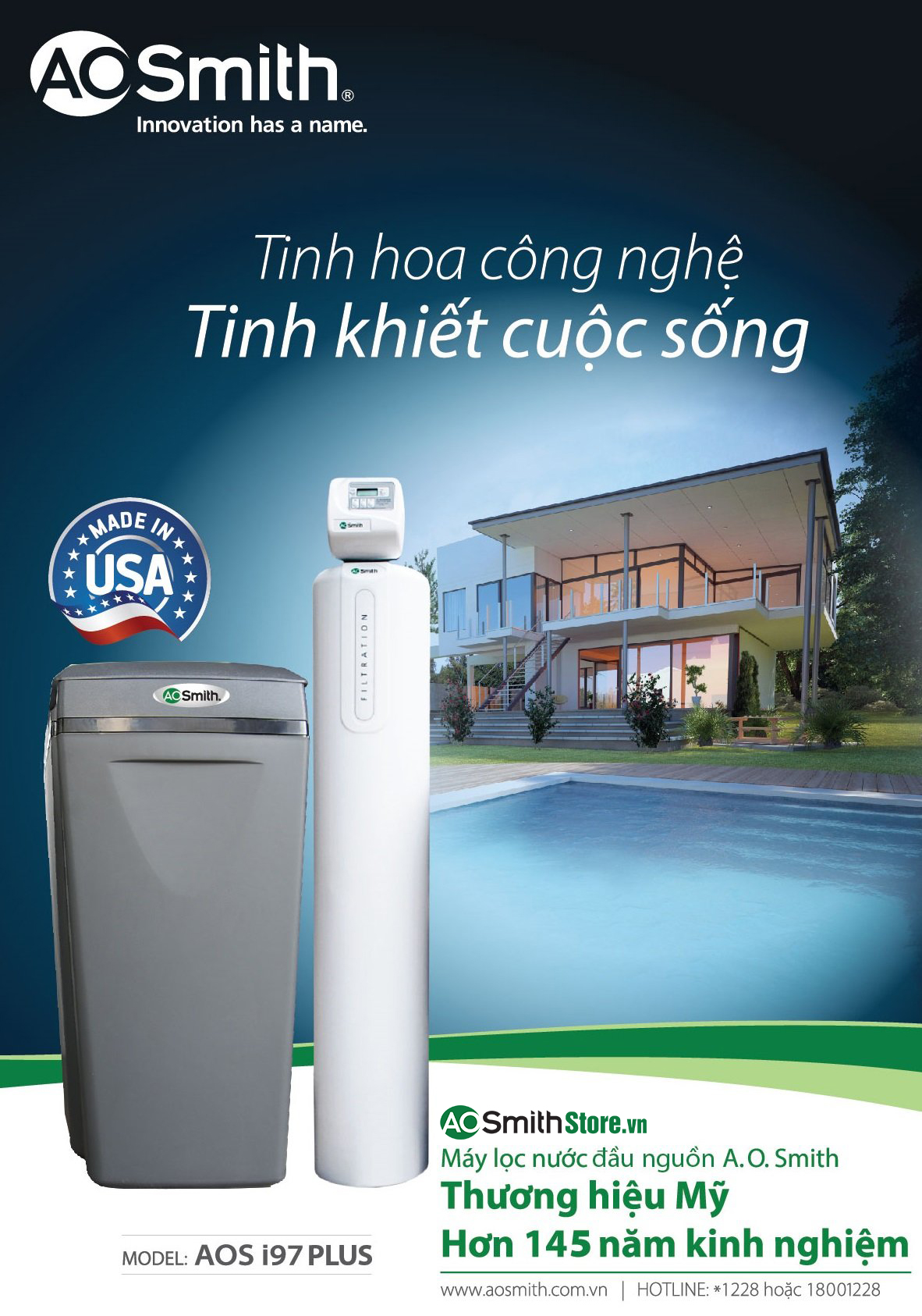 Hệ Thống Lọc Nước Đầu Nguồn Aosmith AOS I97 Plus.