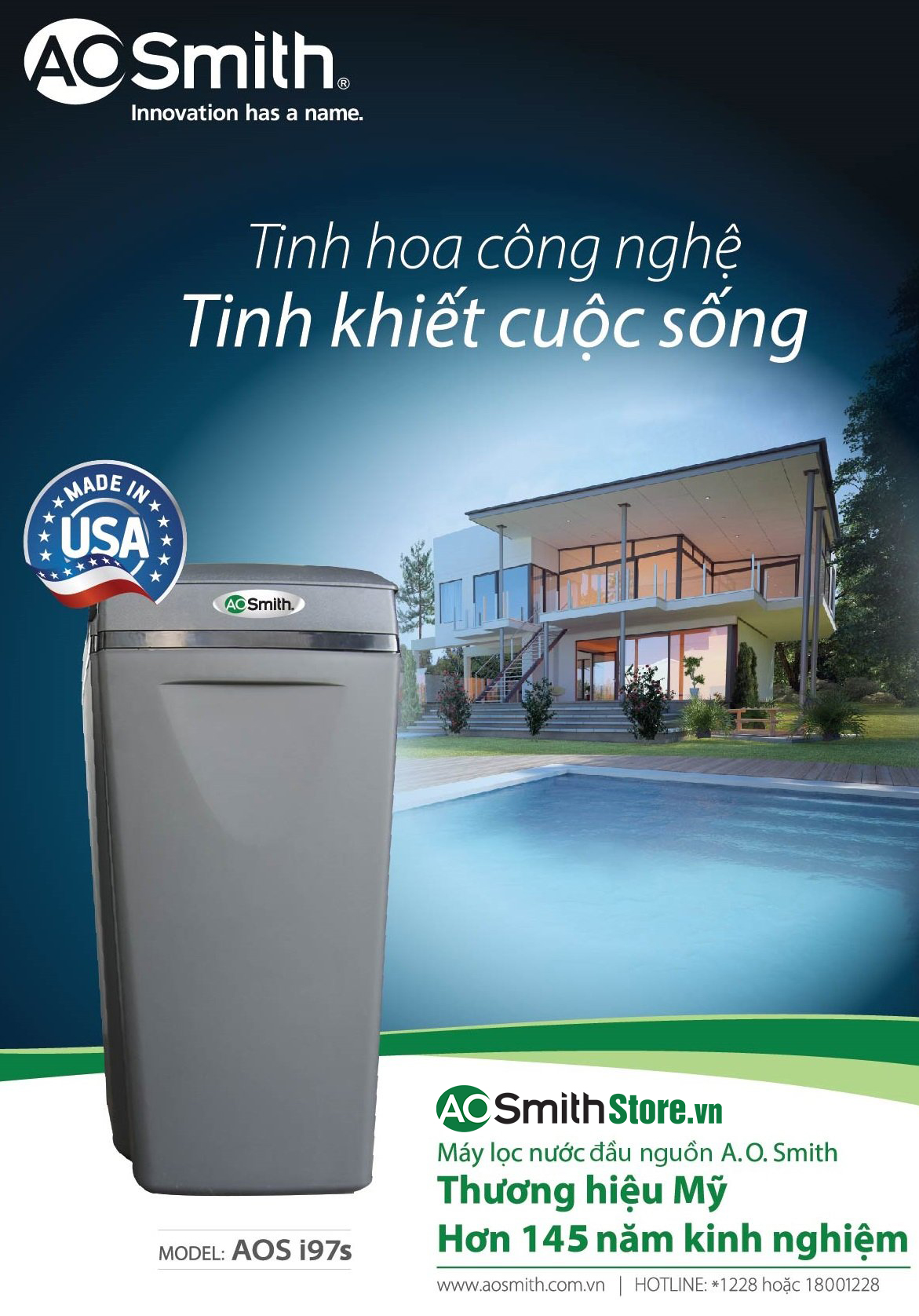 Hệ Thống Lọc Nước Đầu Nguồn Aosmith AOS I97s